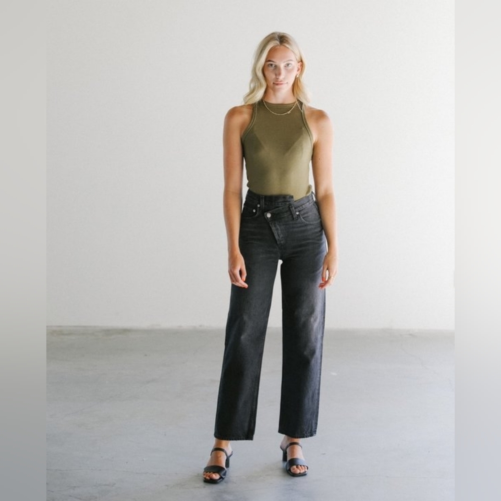 NEW Agolde Criss Cross Jeans 24 in Savage